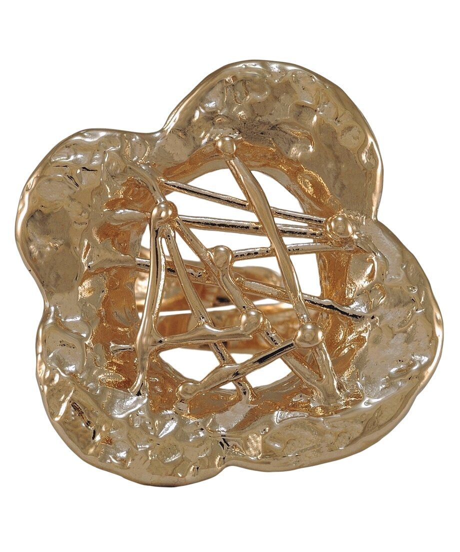 Anillo Texturas de plata bañada en oro rosa