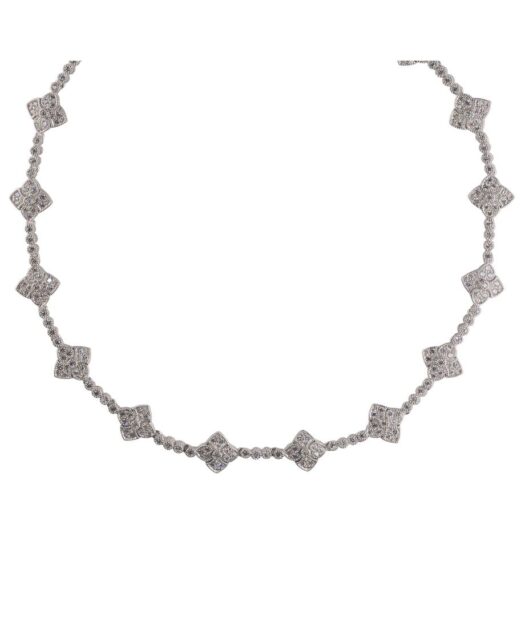 Gargantilla de boda en plata de ley rodinada con Swarovski Zirconia