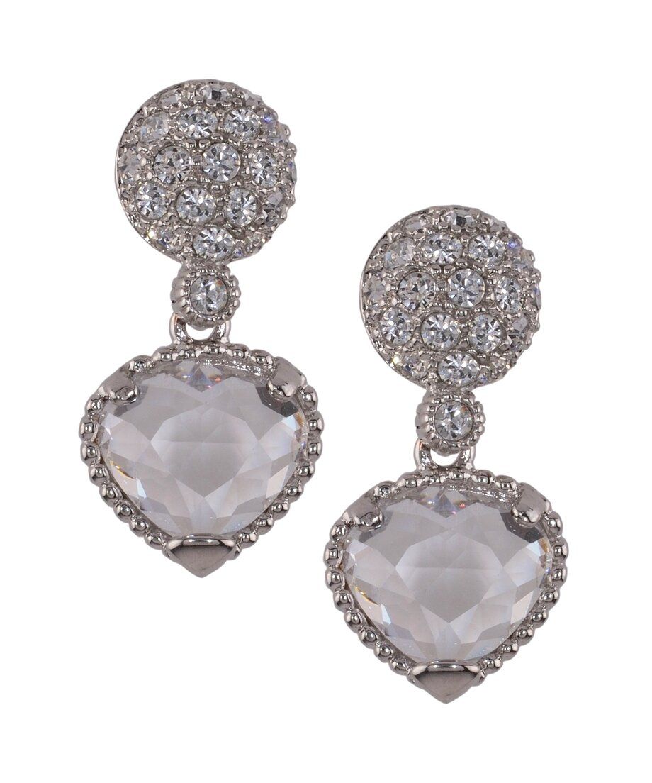 Pendientes articulados con cristales Swarovski de plata de ley rodinada Pendientes articulados con cristales Swarovski de plata de ley rodinada