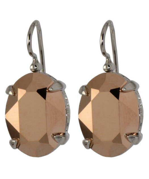Pendientes Swarovski acabado metálico de plata de ley bañada en rodio