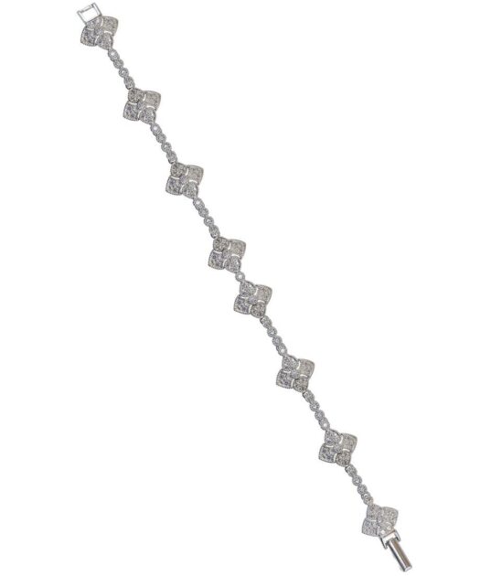 Pulsera de boda en plata de primera ley con circonitas Swarovski