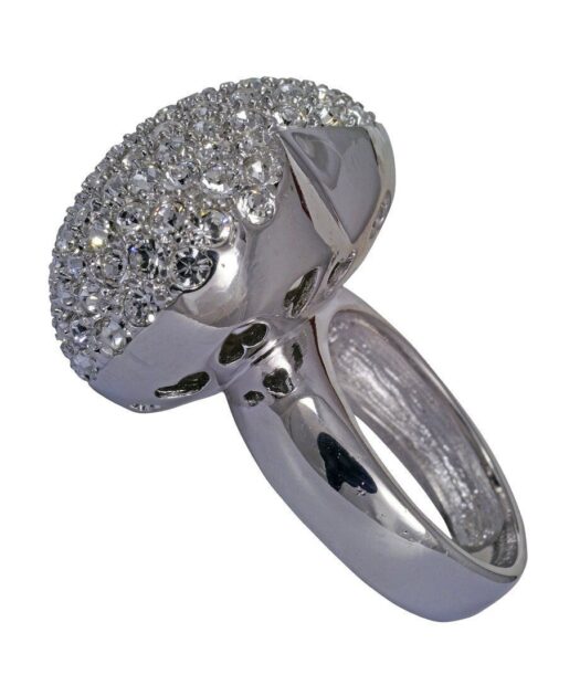 Anillo corazón plata con cristales Swarovski blancos