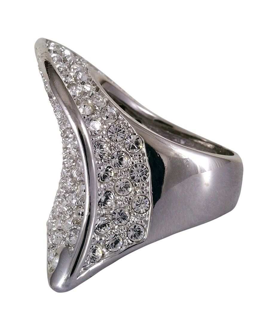 Anillo vintage plata rodinada con cristales Swarovski brillantes Anillo vintage plata rodinada con cristales Swarovski brillantes