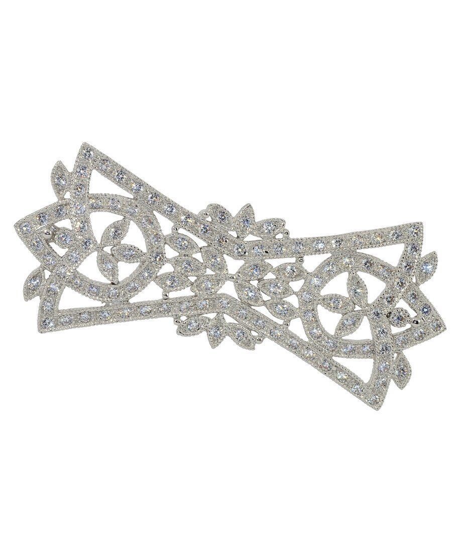 Broche novia en plata de ley con cristales Swarovski Broche novia en plata de ley con cristales Swarovski