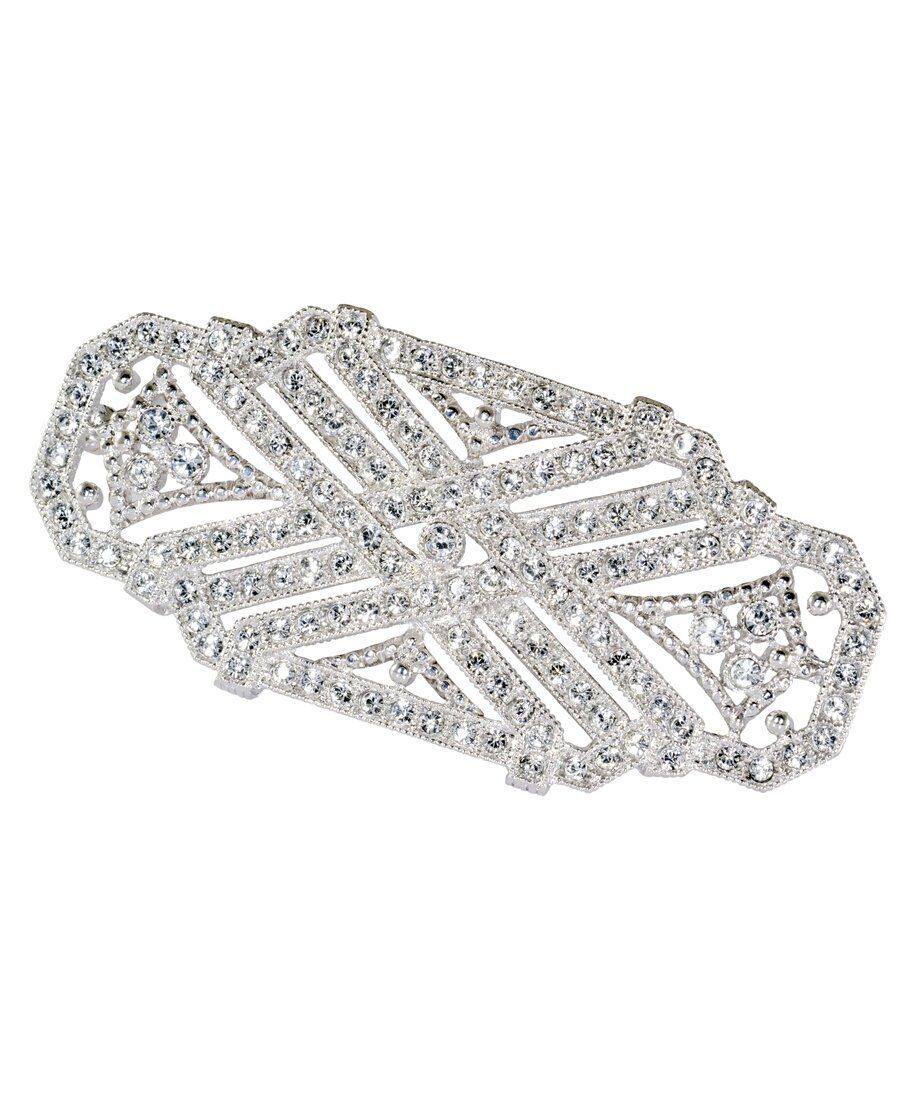 Broche novia estilo vintage de plata de ley bañada en rodio Broche novia estilo vintage de plata de ley bañada en rodio