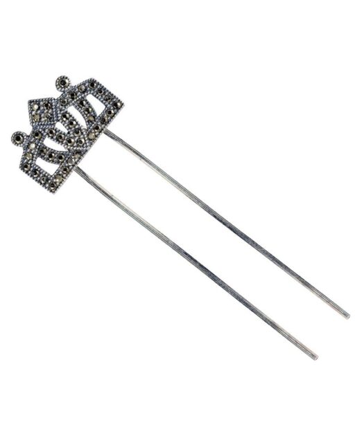 Horquilla novia para el pelo de plata de primera ley rodinada con Swarovski Elements