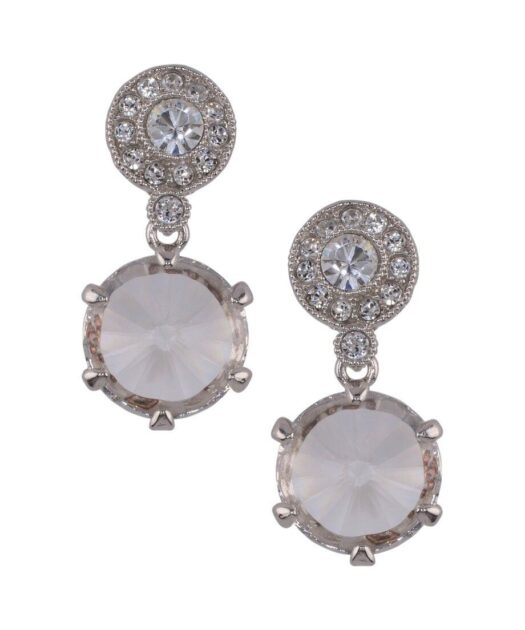 Pendientes articulados circulares de plata de ley rodinada