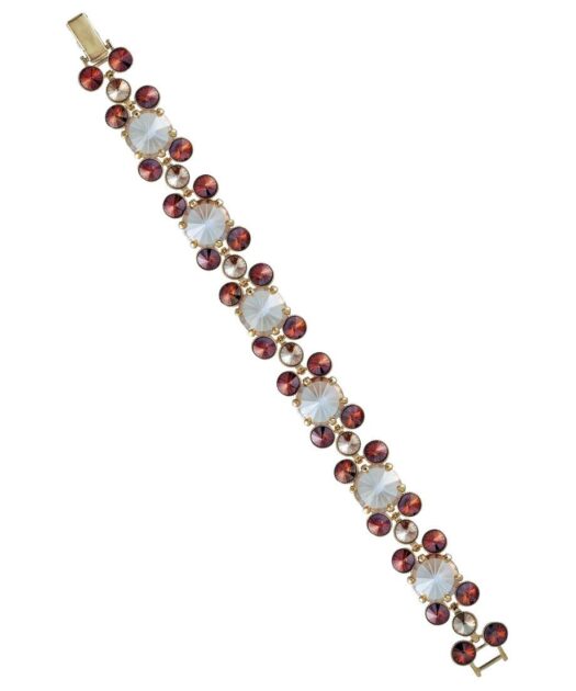 Pulsera de círculos con Swarovski Elements de plata de primera ley