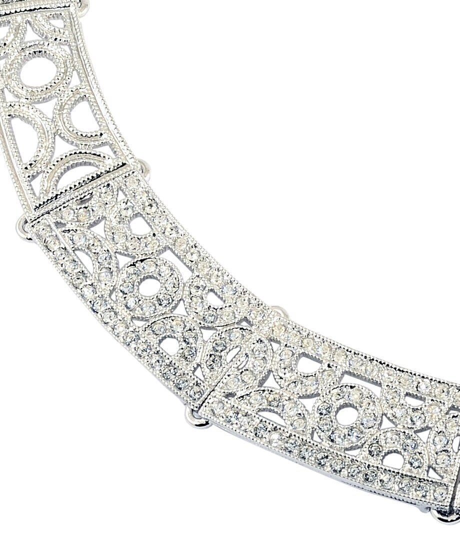 Collar para Novia con cristales Swarovski de plata de primera ley rodinada de la colección exclusiva de Máximo Betro.