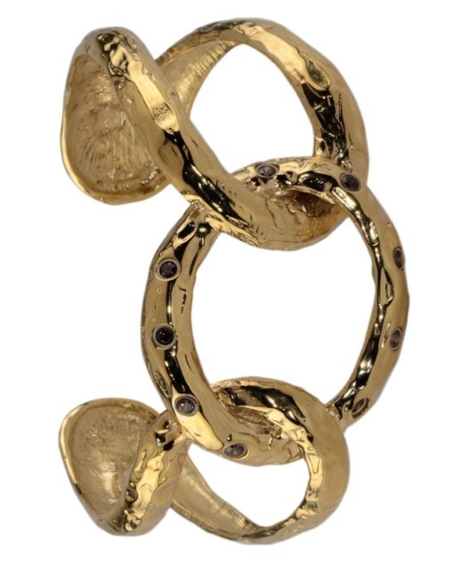 Brazalete eslabones dorados fabricado en bronce
