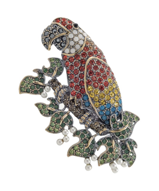 Broche Loro de plata