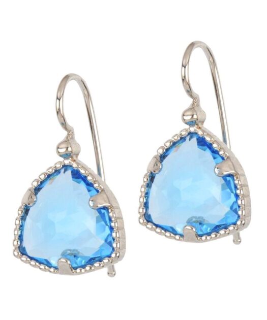 Pendientes azules cristal Swarovski de plata de primera ley