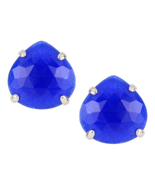 Pendientes con una piedra de color azul en forma de pera.