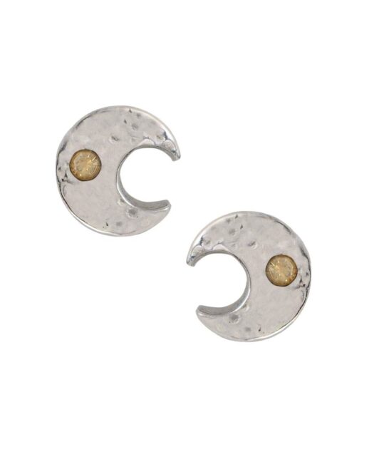 Pendientes luna Swarovski fabricados en plata de primera ley
