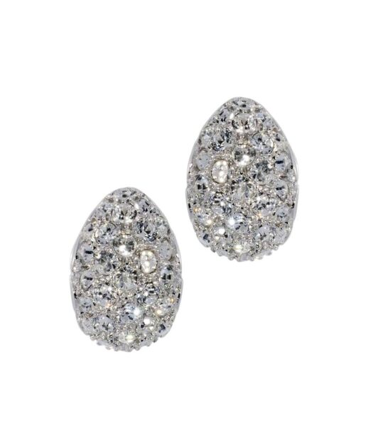 Pendientes pequeños brillo con cristales Swarovski de plata