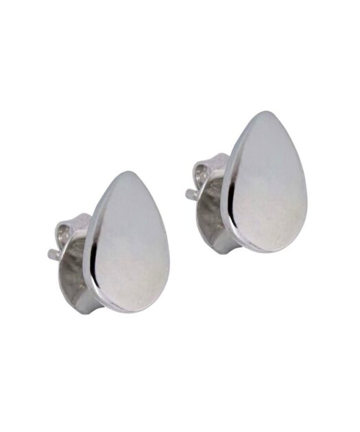 Pendientes pequeños lágrima de plata con un baño de rodio