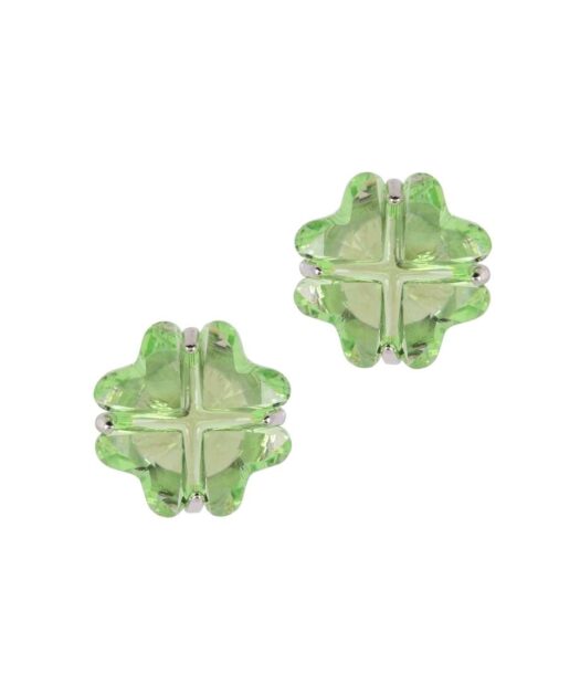 Pendientes pequeños trébol de plata con Swarovski Elements