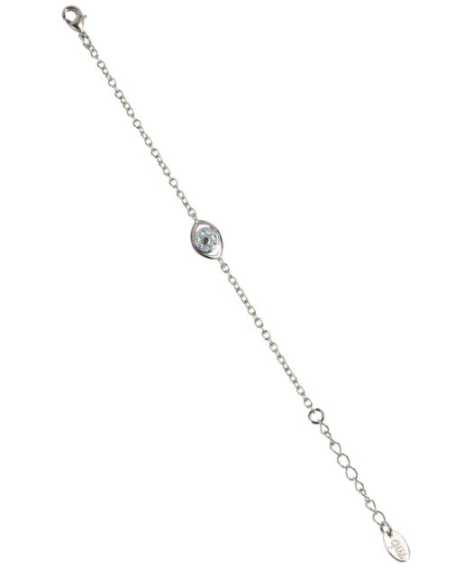 Pulsera cadena ojo de horus de plata de ley con cristales Swarovski
