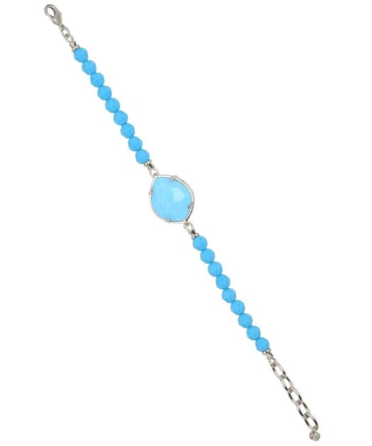 Pulsera Alegría con Swarovski Elements en tonos azules de plata bañada en rodio