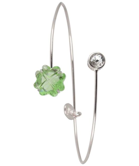 Pulsera rígida trébol de cuatro hojas de Swarovski Elements