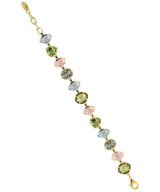 Pulsera Swarovski Elements oro rosa fabricada en plata de ley