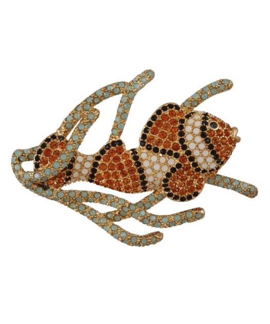 Broche Pez Payaso de plata y cristales de Swarovski en diversos tonos de la colección exclusiva de Máximo Betro. Joyería Turón, tienda online.