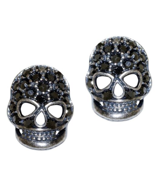 Pendientes calaveras negras con Swarovski Elements