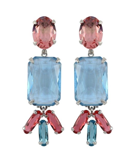 Pendientes color rosa y azul