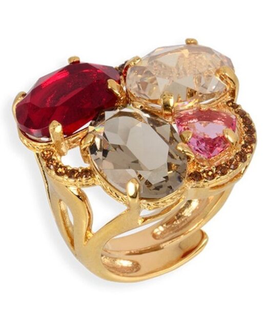 Anillo oro amarillo brillos de plata de primera ley