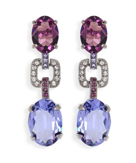 Pendientes de plata rodinada en varios colores de plata rodinada