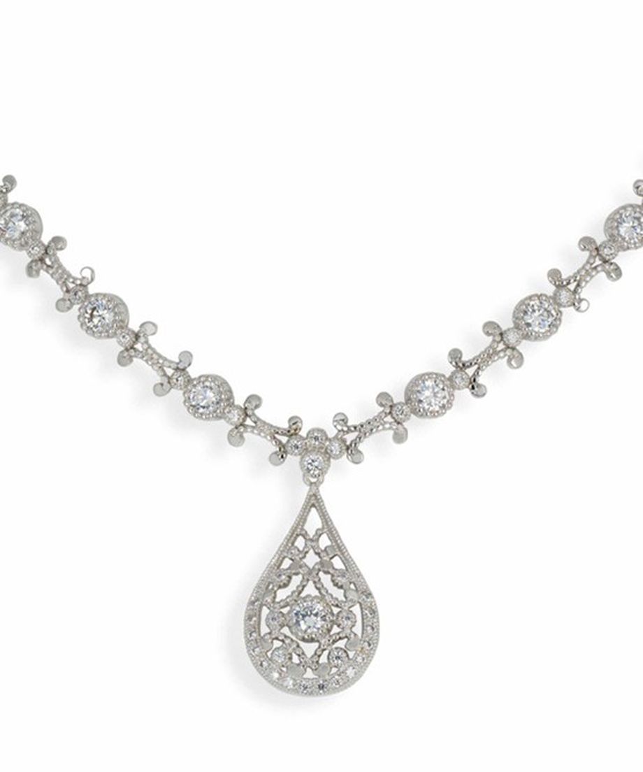 Gargantilla novia Swarovski Elements de plata de ley con un baño de rodio Gargantilla novia Swarovski Elements de plata de ley con un baño de rodio