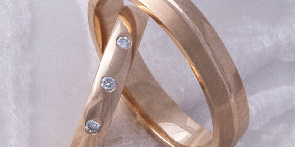 Alianzas de oro rosa