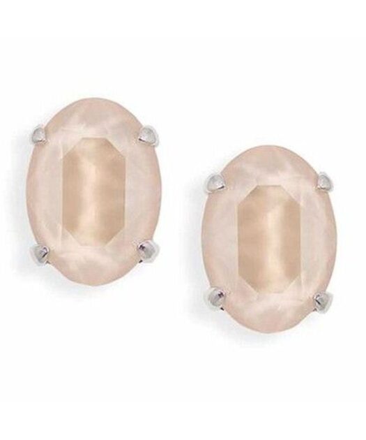 pendientes color marrón tierra de plata de ley con un baño de rodio.