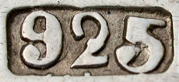 Contraste plata 925 milésimas en relieve